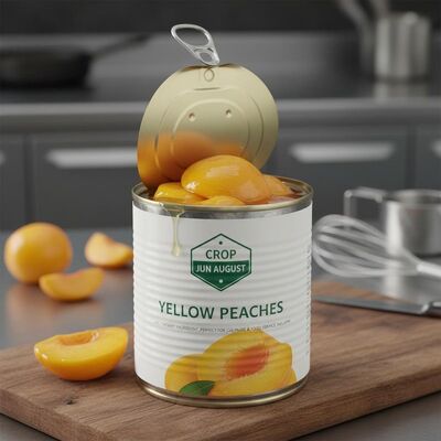 Canned Fruit Canned Yellow Peach Juicy Dessert Ingredient Crop JUN AUGUST Perfect for Culinary and Food Service Industry