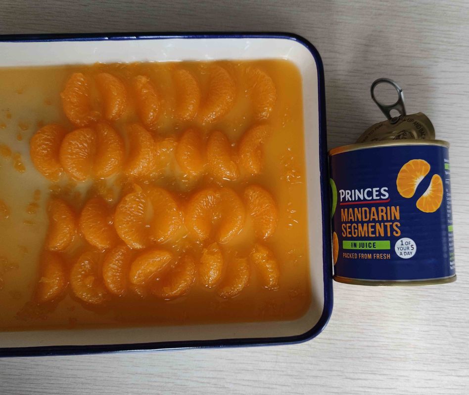 Ph-Wert 3,0-4,0 Konserven Mandarin Orange Vegan Ernährungsbeschränkungen Leckere Früchte