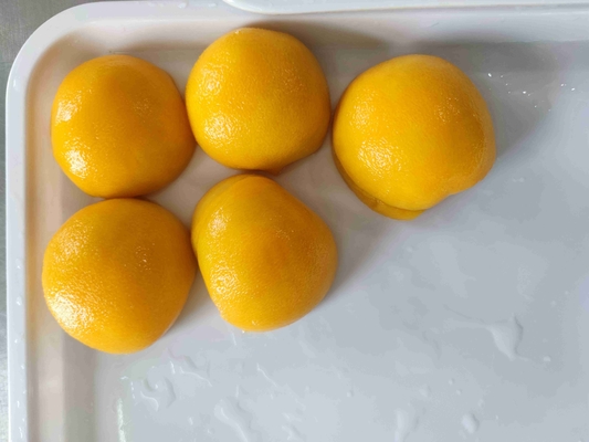 Serviervorschläge: Gekühlt oder bei Raumtemperatur servieren. Gelbe Früchte in Dosen, Pfirsiche, 100% frisches gelbes Pfirsich-Rohmaterial